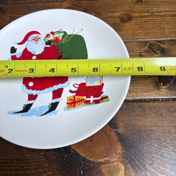 Threshold Santa Claus Christmas Plate – Holiday Stoneware Dish‎ - Picture 2 of 4